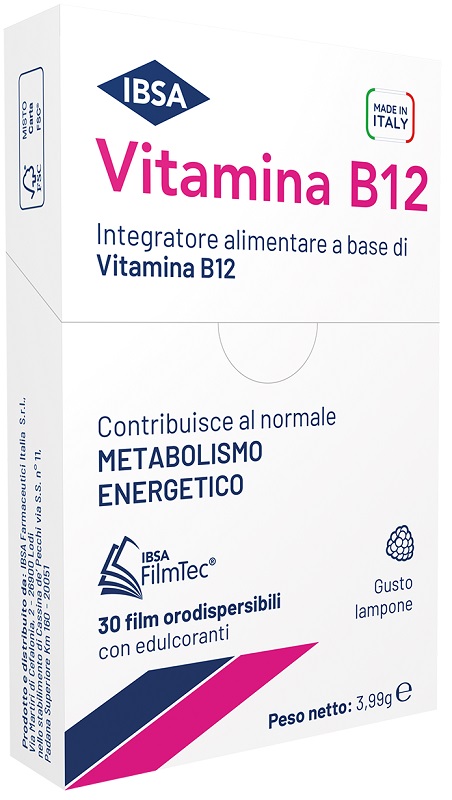 VITAMINA B12 IBSA 30 FILM ORALI - Fontenova srl