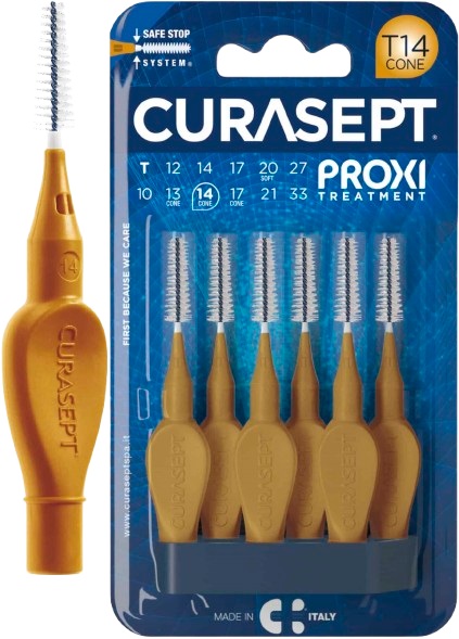 CURASEPT PROXI T14 OCRA/DARK GOLD 6 PEZZI - Fontenova srl
