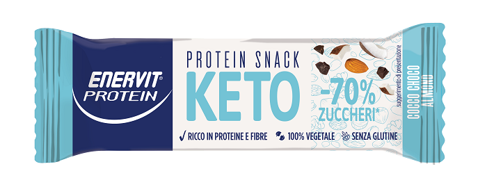 ENERVIT PROTEIN KETO SNACK COCCO CHOCO ALMOND 35 G - Fontenova srl