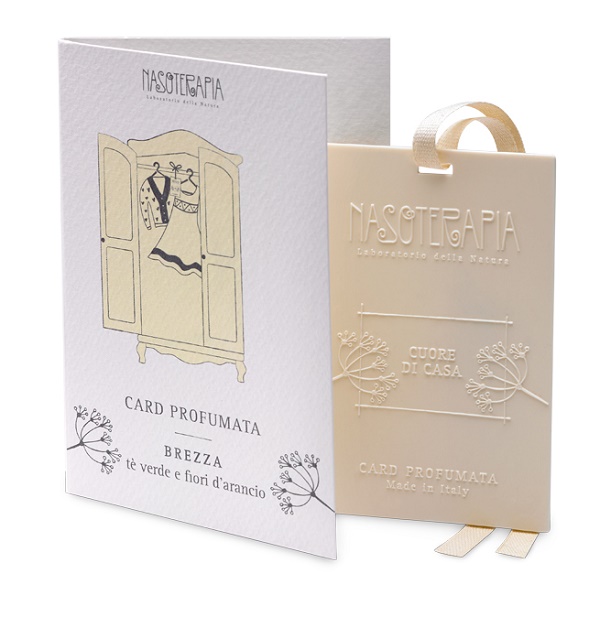 CARD PROFUMATA SINGOLA BREZZA DI TE' VERDE FIORI D'ARANCIO NASOTERAPIA - Fontenova srl