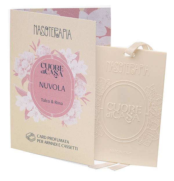 CARD PROFUMATA SINGOLA NUVOLA DI TALCO E ROSA NASOTERAPIA - Fontenova srl