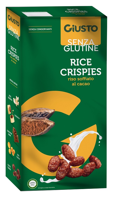 GIUSTO SENZA GLUTINE RICE CRISPIES CACAO 250 G - Fontenova srl