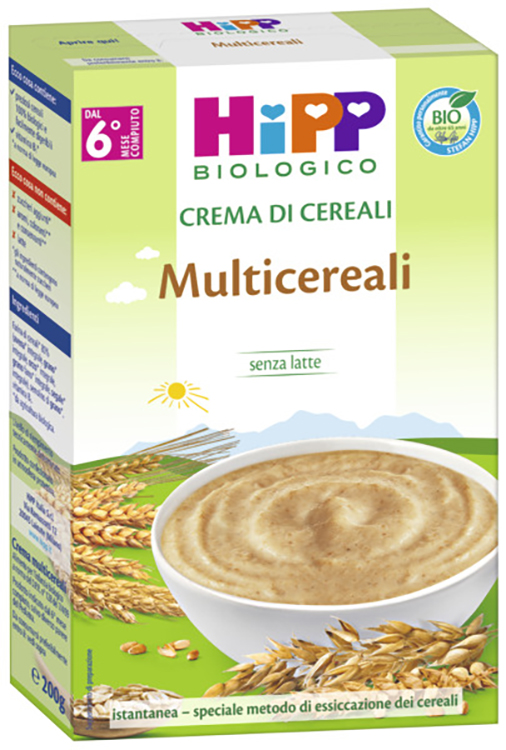 HIPP BIO CREMA CEREALI MULTICEREALI 200 G - Fontenova srl