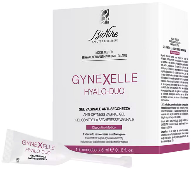 GYNEXELLE HYALO-DUO GEL VAGINALE ANTI-SECCHEZZA 10 PEZZI DA 15 ML - Fontenova srl