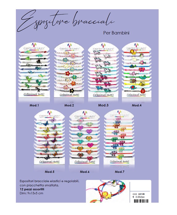 CAPRICE DE LAURE BRACCIALE ELASTICO REGOLABILE CON PLACCHETTA SMALTATA - Fontenova srl