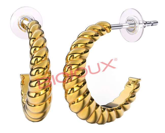 BJT266 ORECCHINI TWISTAGAIN GOLD PLATED - Fontenova srl