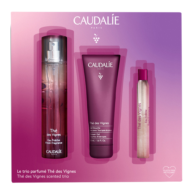COFANETTO THE DES VIGNES 50 ML XMAS 2022 PROFUMO 50 ML + ROLL-ON 10 ML + GEL DOCCIA 50 ML - Fontenova srl