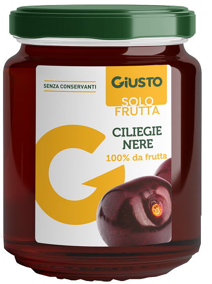 GIUSTO SOLO FRUTTA MARMELLATA CILIEGIE NERE 284 G - Fontenova srl