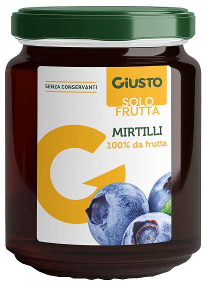 GIUSTO SOLO FRUTTA MARMELLATA MIRTILLI 284 G - Fontenova srl