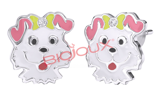 BJT732 ORECCHINI NALA PUPPY STAINLESS STEEL - Fontenova srl