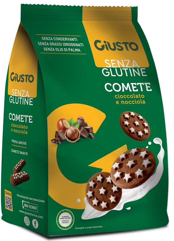 GIUSTO SENZA GLUTINE COMETE BISCOTTI 200 G - Fontenova srl