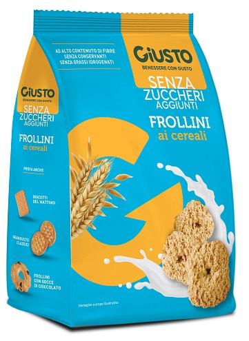 GIUSTO SENZA ZUCCHERO FROLLINI AI CEREALI SENZA ZUCCHERO 350 G - Fontenova srl