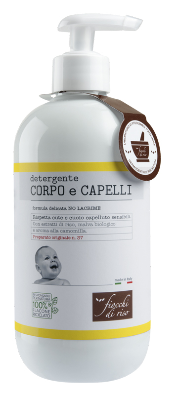 FIOCCHI DI RISO DETERGENTE CORPO/CAPELLI CAMOMILLA 400 ML - Fontenova srl