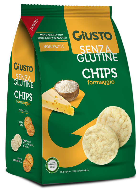 GIUSTO SENZA GLUTINE CHIPS FORMAGGIO 40 G - Fontenova srl