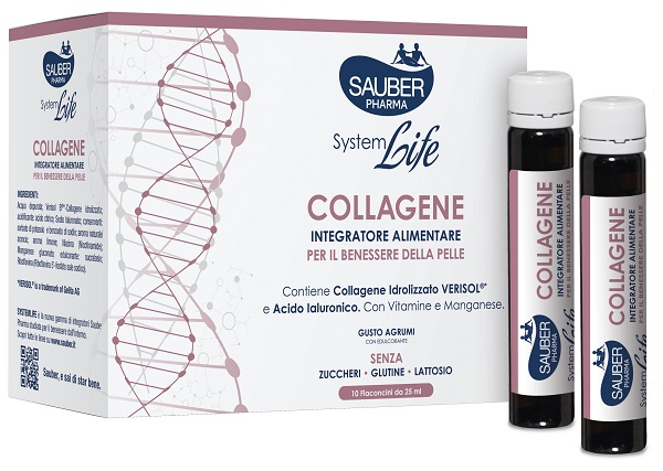 SAUBER SYSTEMLIFE ANTIETA' COLLAGENE 10 FLACONCINI DA 25 ML - Fontenova srl