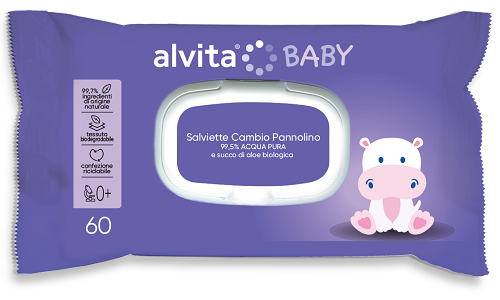 ALVITA BABY SALVIETTE PURE WATER 60 PEZZI - Fontenova srl