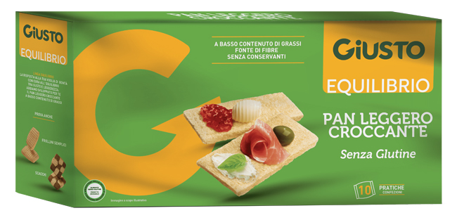 GIUSTO EQUILIBRIO SENZA GLUTINE PAN LEGGERO CROCCANTE 250 G - Fontenova srl