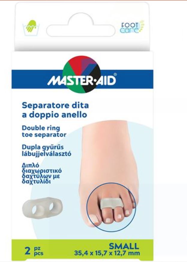 SEPARATORE DITA MASTER-AID FOOTCARE CON ANELLO DOPPIO SMALL 2 PEZZI C10 - Fontenova srl