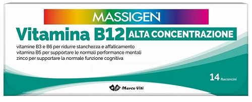 MASSIGEN VITAMINA B12 ALTA CONCENTRAZIONE 14 FLACONCINI - Fontenova srl