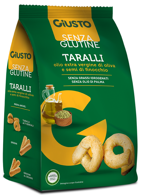 GIUSTO SENZA GLUTINE TARALLI FINOCCHIO 175 G - Fontenova srl