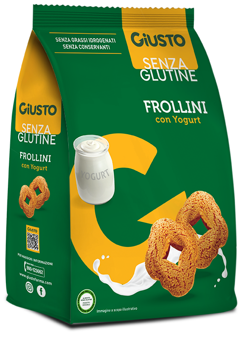 GIUSTO SENZA GLUTINE FROLLINI YOGURT 250 G - Fontenova srl