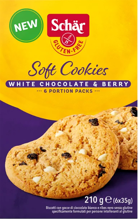 SCHAR SOFT COOKIE WHITE CHOCOLATE 210 G - Fontenova srl