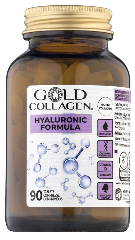 GOLD COLLAGEN HYALURONIC 90 COMPRESSE - Fontenova srl