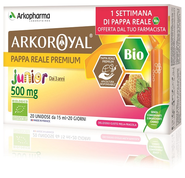 ARKOROYAL JUNIOR PAPPA REALE 500MG BIO 20 FIALOIDI PROMO - Fontenova srl