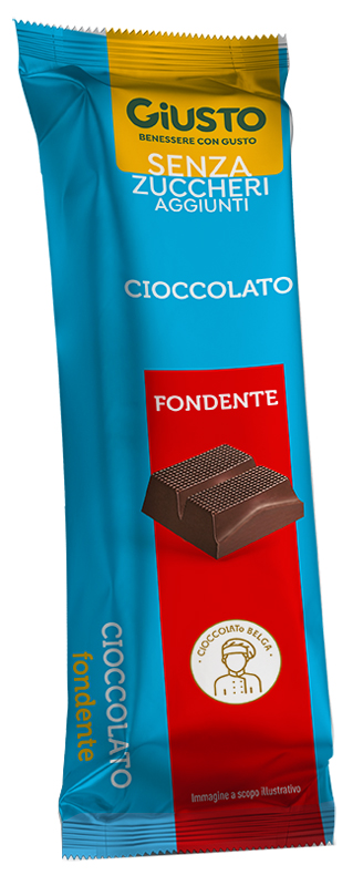 GIUSTO SENZA ZUCCHERO BARRETTA CIOCCOLATO FONDENTE 42 G - Fontenova srl