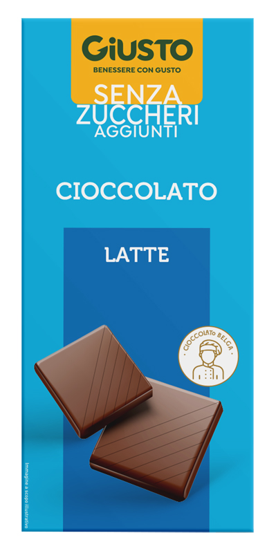 GIUSTO SENZA ZUCCHERO TAVOLETTA CIOCCOLATO LATTE 85 G - Fontenova srl