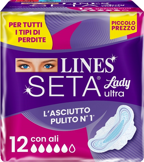 LINES SETA ULTRA ASSORBENTI LADY ALI DWCT 12 PEZZI - Fontenova srl