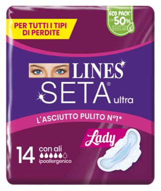 LINES SETA ULTRA ASSORBENTI LADY ALI CP 14 PEZZI - Fontenova srl