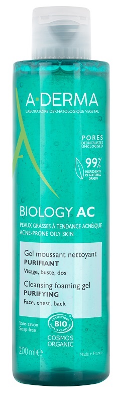ADERMA BIOLOGY AC GEL DETERGENTE SCHIUMOGENO PURIFICANTE 200 ML - Fontenova srl