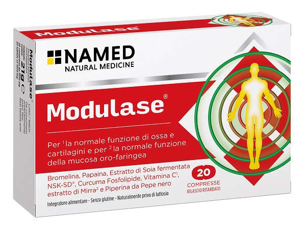 MODULASE 20 COMPRESSE RILASCIO RITARDATO SENZA GLUTINE NATURALMENTE PRIVO DI LATTOSIO - Fontenova srl