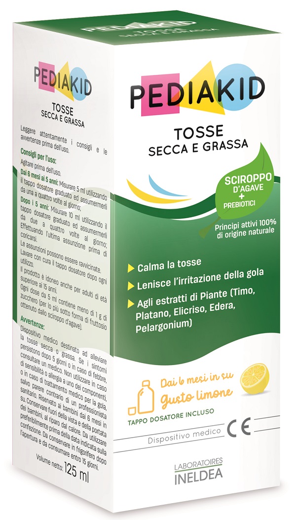 PEDIAKID TOSSE SECCA E GRASSA SCIROPPO 125 ML - Fontenova srl