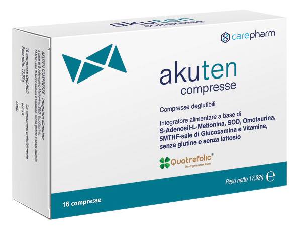 AKUTEN 16 COMPRESSE DEGLUTIBILI SENZA GLUTINE E LATTOSIO - Fontenova srl