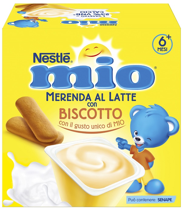 MIO MERENDA AL LATTE BISCOTTO 4 PEZZI DA 100 G - Fontenova srl