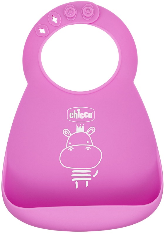 CHICCO BAVAGLIA SILICONE ROSA - Fontenova srl