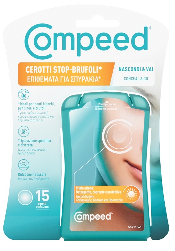COMPEED CEROTTI STOP BRUFOLI NASCONDI & VAI 15 PEZZI - Fontenova srl