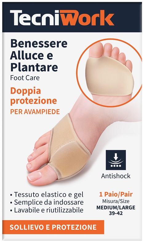 CUSCINETTO DOPPIA PROTEZIONE ALLUCE E PLANTARE M/L 1 PAIO - Fontenova srl