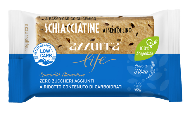 AZZURRA LIFE SCHIACCIATINE SEMI LINO 40 G - Fontenova srl