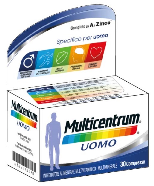 MULTICENTRUM UOMO 30 COMPRESSE - Fontenova srl