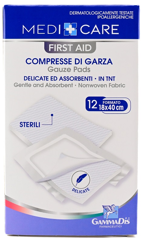 GARZA MEDICARE TNT 18X40 CM 12 PEZZI - Fontenova srl
