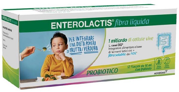 ENTEROLACTIS FIBRA LIQUIDA 12 FLACONCINI DA 10 ML - Fontenova srl