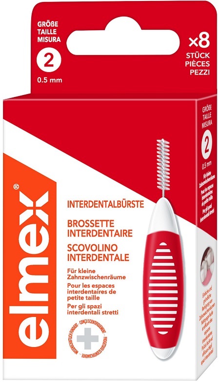 ELMEX INTERDENTAL BRUSH RED 0,5MM 8 PEZZI - Fontenova srl