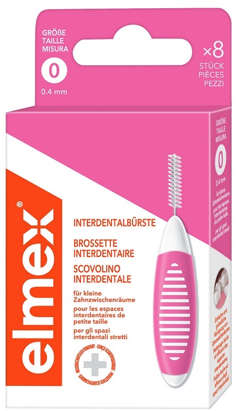 ELMEX INTERDENTAL BRUSH PINK 0,4MM 8 PEZZI - Fontenova srl