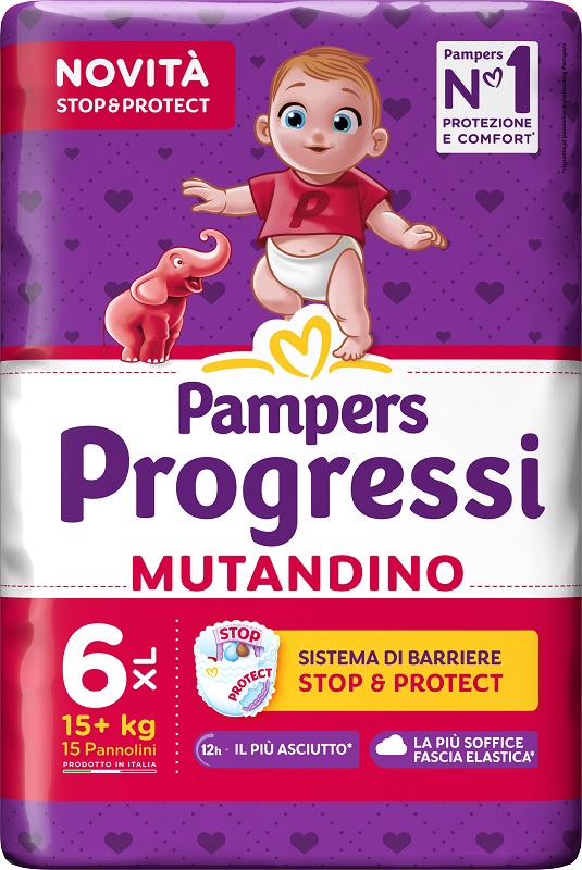 PAMPERS PROGRESSI MUTANDINA XL CP 15 PEZZI - Fontenova srl
