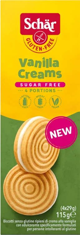 SCHAR SUGAR FREE VANILLA CREAMS 115 G - Fontenova srl