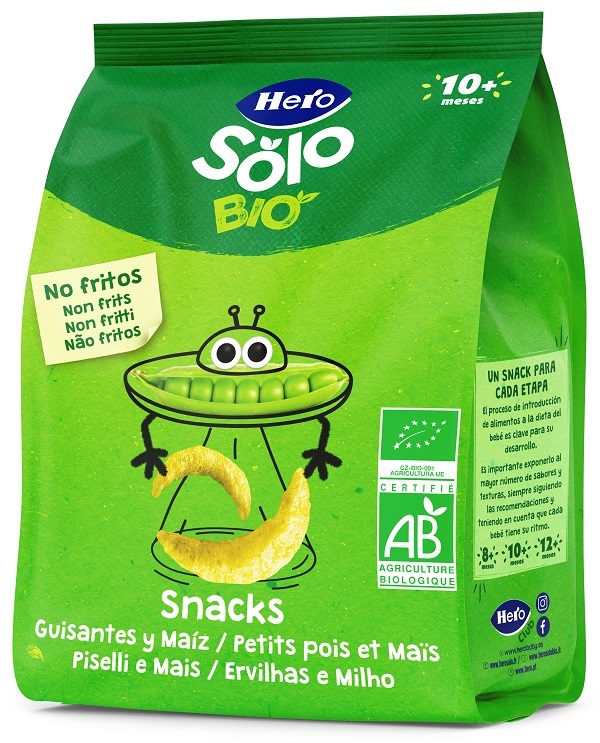 HERO SOLO SNACK PISELLI E MAIS 100% BIO 40 G - Fontenova srl