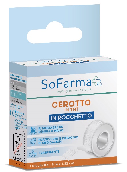ROCCHETTO TESSUTO NON TESSUTO M 5X1,25 CM SOFARMAPIU' - Fontenova srl